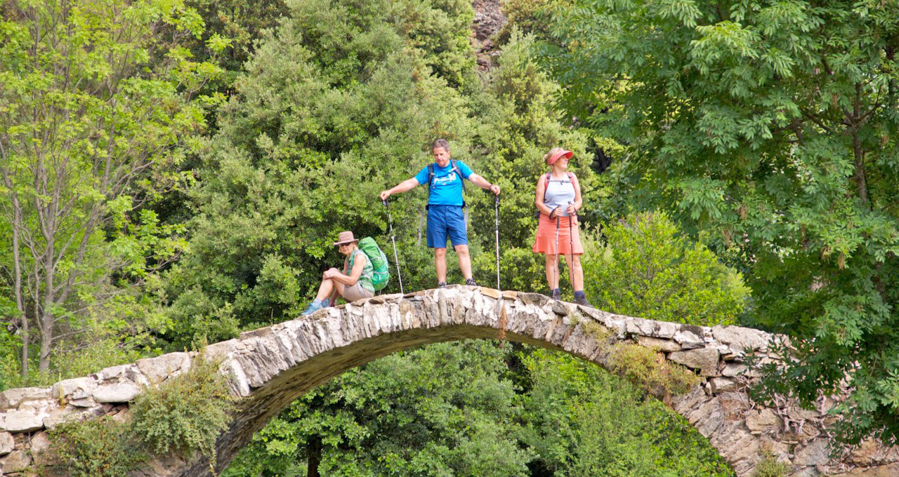 Hiking in the Corsican mountain